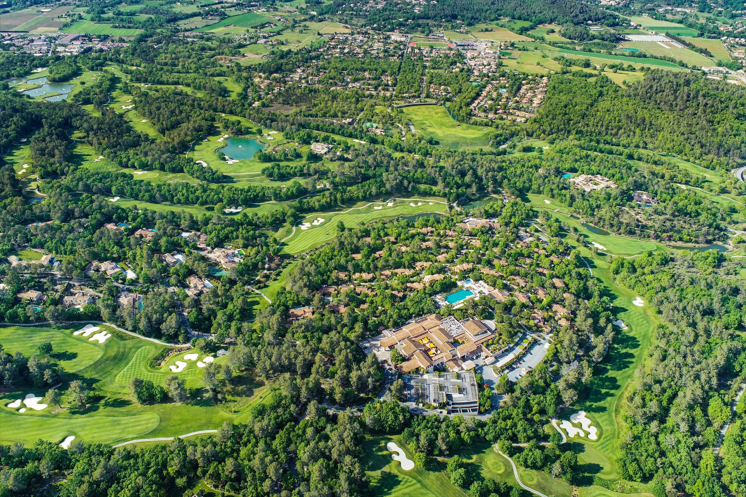 Aerial view of Terre Blanche Hotel Spa Golf Resort